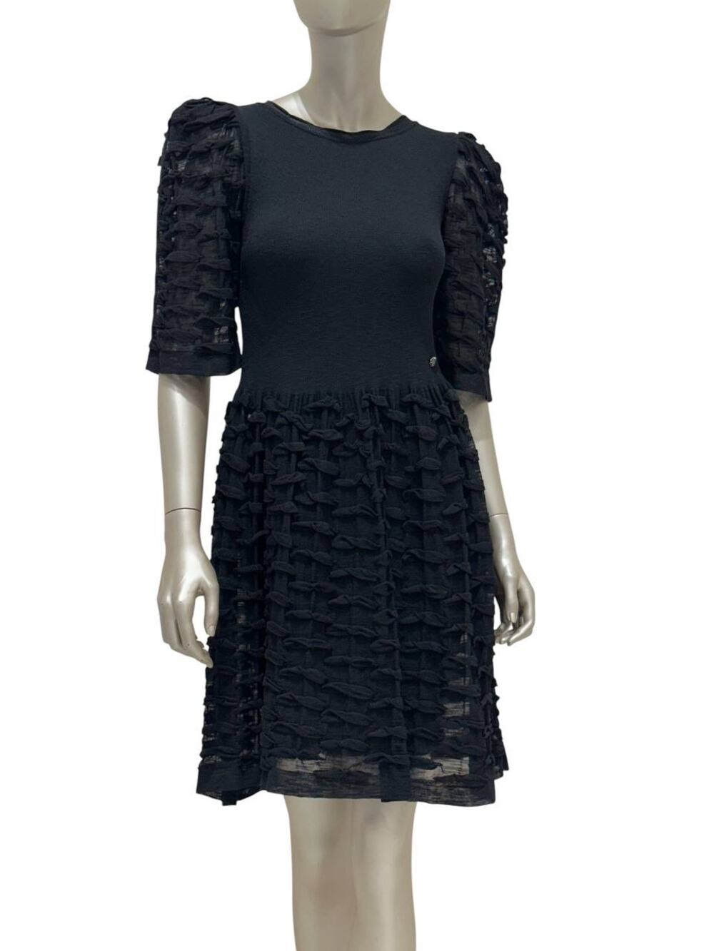 Chanel Black Cotton-Modal Dress - 2012 Collection Sz.36